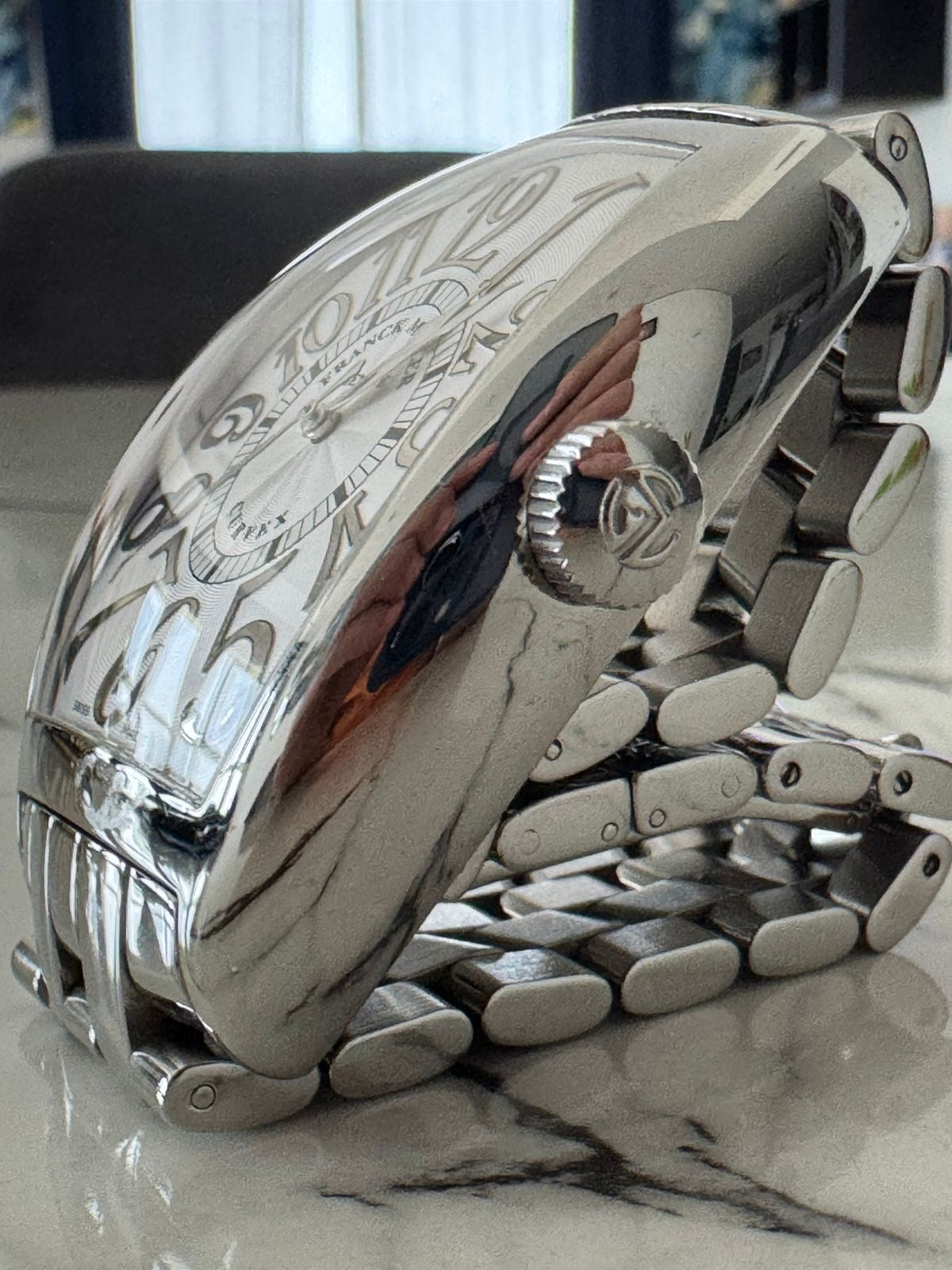 Franck Muller - Tono Curvex Relief | FRANCK MULLER | 8880SC REL | SS Silver Dial Automatic Bracelet |
Full set