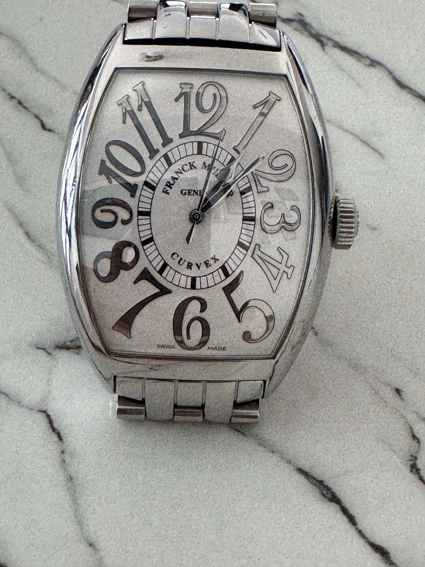 Franck Muller - Tono Curvex Relief | FRANCK MULLER | 8880SC REL | SS Silver Dial Automatic Bracelet |
Full set