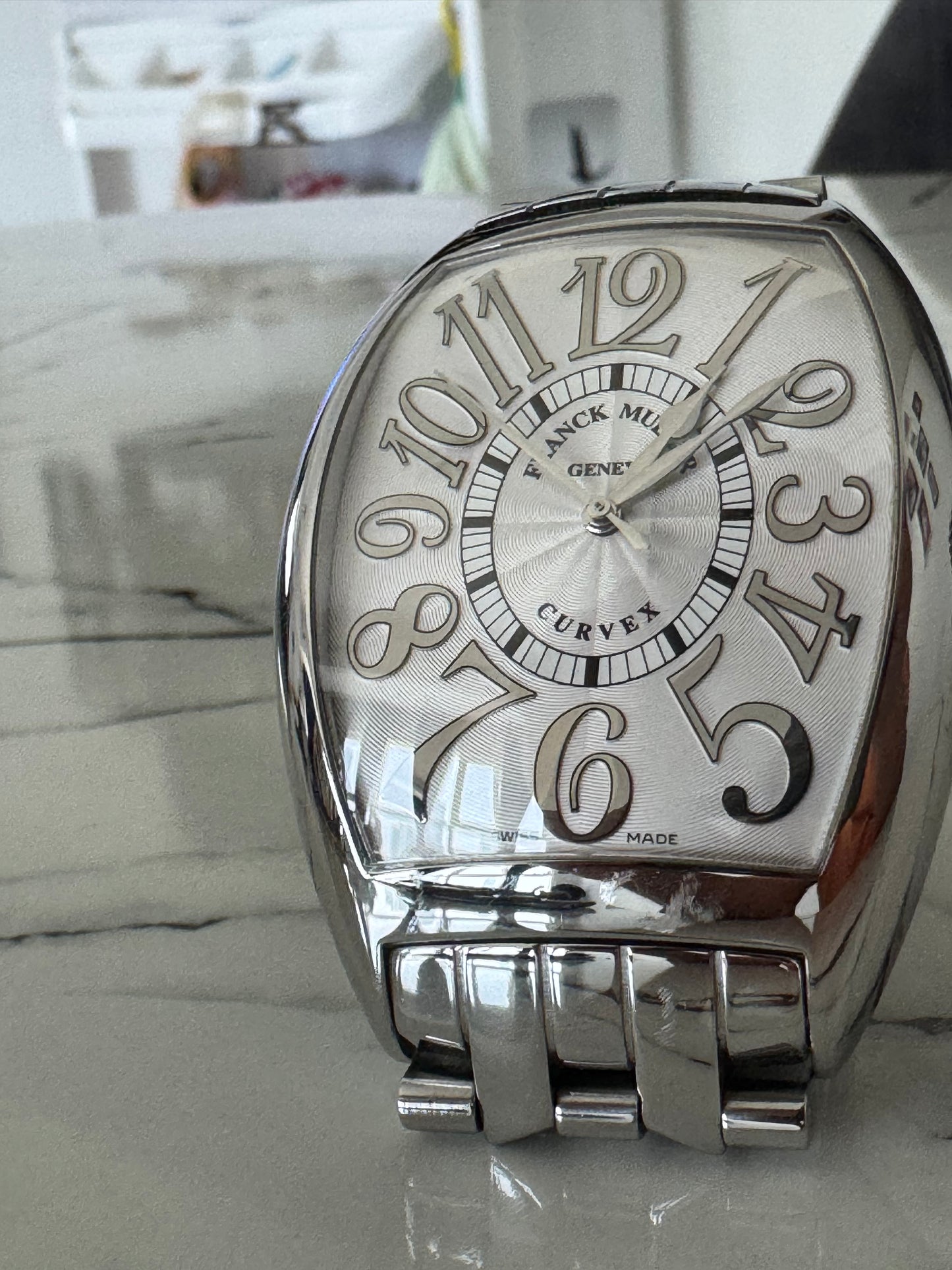 Franck Muller - Tono Curvex Relief | FRANCK MULLER | 8880SC REL | SS Silver Dial Automatic Bracelet |
Full set