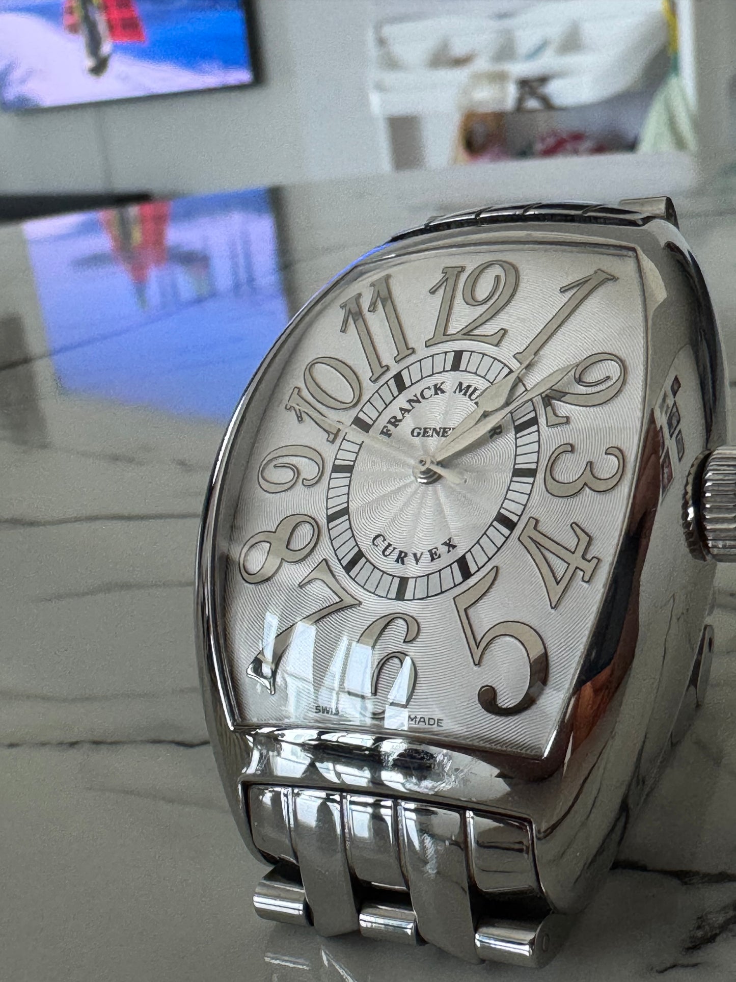 Franck Muller - Tono Curvex Relief | FRANCK MULLER | 8880SC REL | SS Silver Dial Automatic Bracelet |
Full set